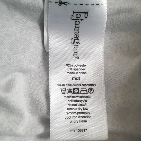 Pajamagram Naturally Nude Pajamas Light Blue Geo Print Size MT Tall - Picture 7 of 16